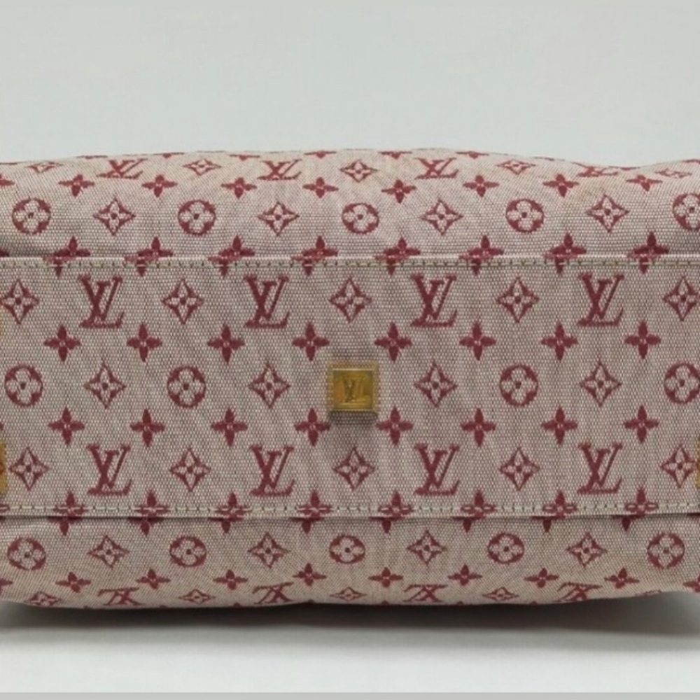 EUC Louis Vuitton Josephine Mini Lin PM Bordeaux Monogram Purse Bag - Authentic - Picture 6 of 9